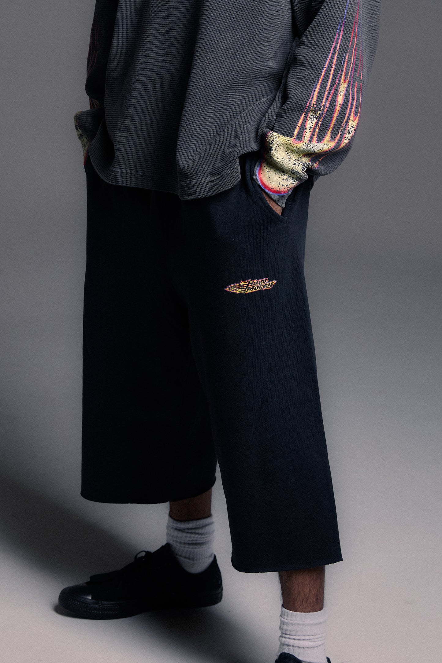 Black Flame 3/4 Shorts