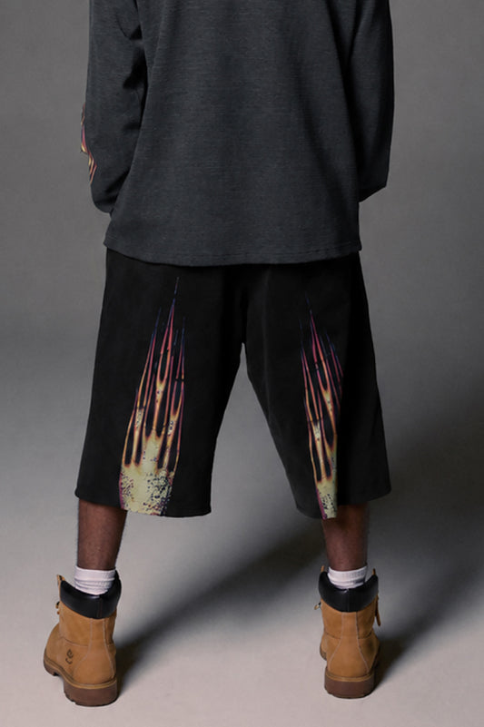 Black Flame 3/4 Shorts