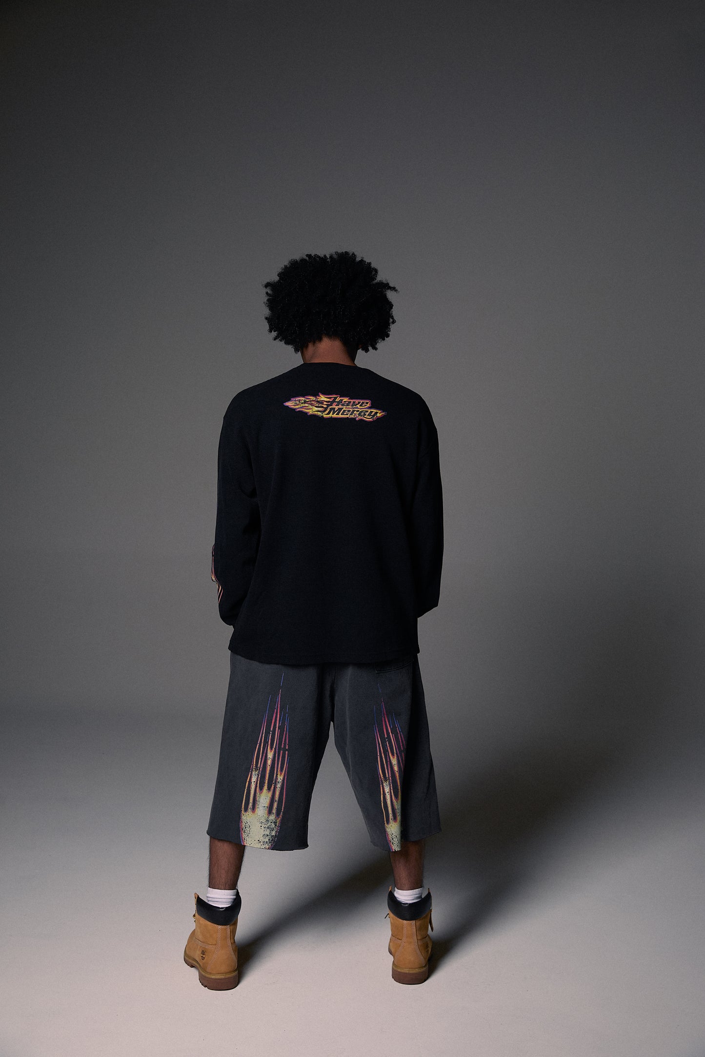 Black Flame 3/4 Shorts