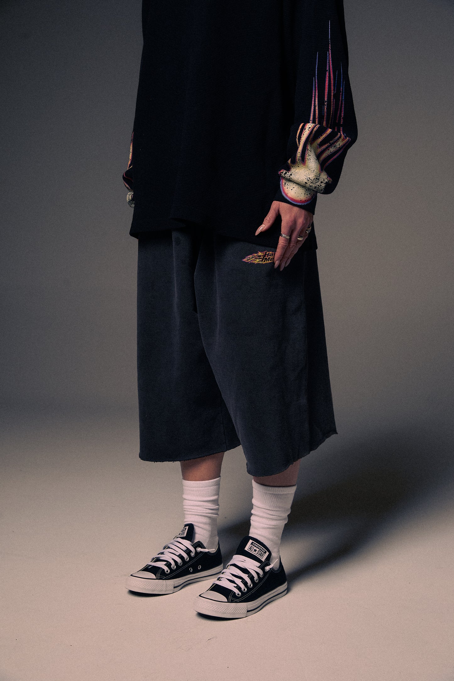 Black Flame 3/4 Shorts