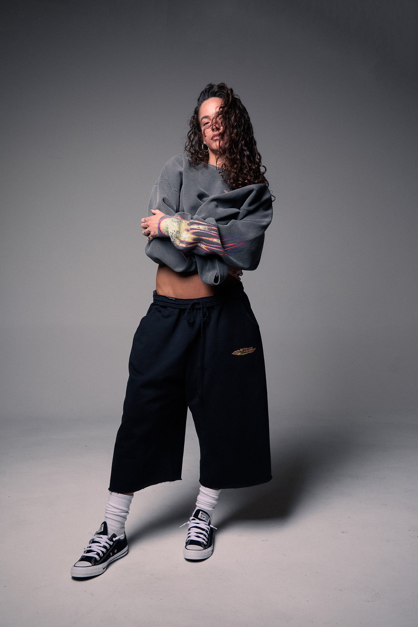 Black Flame 3/4 Shorts